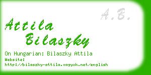 attila bilaszky business card